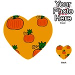 Thanksgiving pumpkins pattern Multi-purpose Cards (Heart)  Front 4