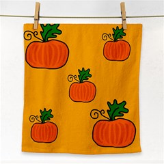 Thanksgiving Pumpkins Pattern Face Towel by Valentinaart