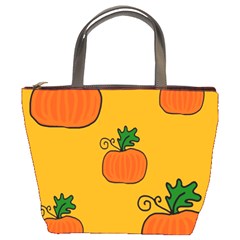 Thanksgiving Pumpkins Pattern Bucket Bags by Valentinaart