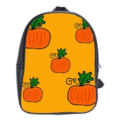 Thanksgiving Pumpkins Pattern School Bags(large)  by Valentinaart