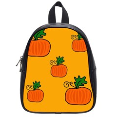 Thanksgiving Pumpkins Pattern School Bags (small)  by Valentinaart