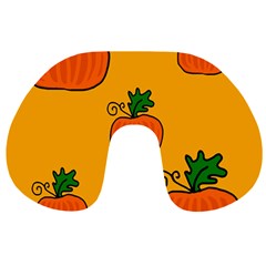 Thanksgiving Pumpkins Pattern Travel Neck Pillows by Valentinaart