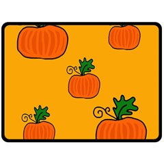 Thanksgiving Pumpkins Pattern Double Sided Fleece Blanket (large)  by Valentinaart