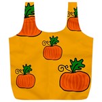 Thanksgiving pumpkins pattern Full Print Recycle Bags (L)  Front