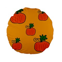 Thanksgiving Pumpkins Pattern Standard 15  Premium Flano Round Cushions by Valentinaart