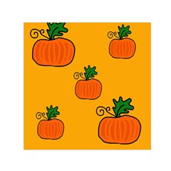 Thanksgiving Pumpkins Pattern Small Satin Scarf (square) by Valentinaart