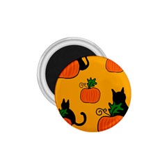 Halloween Pumpkins And Cats 1 75  Magnets by Valentinaart