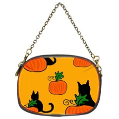 Halloween Pumpkins And Cats Chain Purses (two Sides)  by Valentinaart