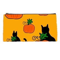 Halloween Pumpkins And Cats Pencil Cases by Valentinaart