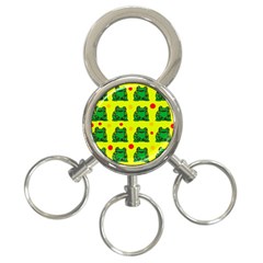 Green Frogs 3-ring Key Chains by Valentinaart