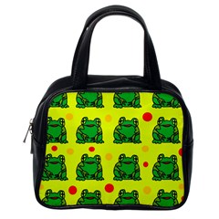 Green Frogs Classic Handbags (one Side) by Valentinaart