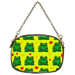 Green Frogs Chain Purses (one Side)  by Valentinaart