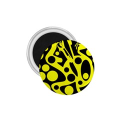 Black And Yellow Abstract Desing 1 75  Magnets by Valentinaart