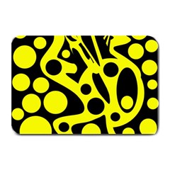 Black And Yellow Abstract Desing Plate Mats by Valentinaart