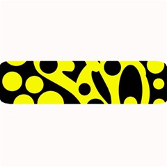 Black And Yellow Abstract Desing Large Bar Mats by Valentinaart