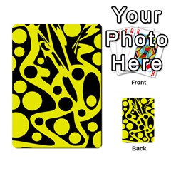 Black And Yellow Abstract Desing Multi-purpose Cards (rectangle) 