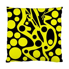 Black And Yellow Abstract Desing Standard Cushion Case (two Sides) by Valentinaart