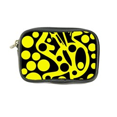 Black And Yellow Abstract Desing Coin Purse by Valentinaart