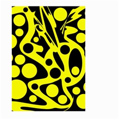 Black And Yellow Abstract Desing Large Garden Flag (two Sides) by Valentinaart