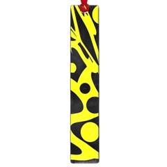 Black And Yellow Abstract Desing Large Book Marks by Valentinaart