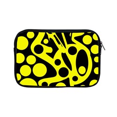 Black And Yellow Abstract Desing Apple Ipad Mini Zipper Cases by Valentinaart