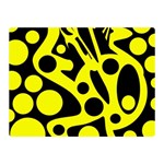 Black and Yellow abstract desing Double Sided Flano Blanket (Mini)  35 x27  Blanket Front