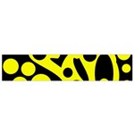 Black and Yellow abstract desing Flano Scarf (Small) Front