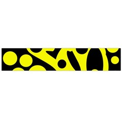 Black And Yellow Abstract Desing Flano Scarf (large) by Valentinaart