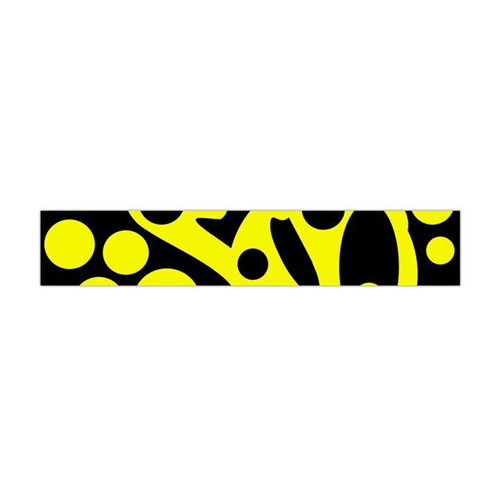 Black and Yellow abstract desing Flano Scarf (Mini)