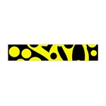 Black and Yellow abstract desing Flano Scarf (Mini) Back