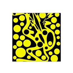 Black And Yellow Abstract Desing Satin Bandana Scarf by Valentinaart