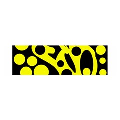 Black And Yellow Abstract Desing Satin Scarf (oblong) by Valentinaart