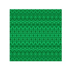 Bohemian Green Tribal Damask Small Satin Scarf (square) by tjustleft