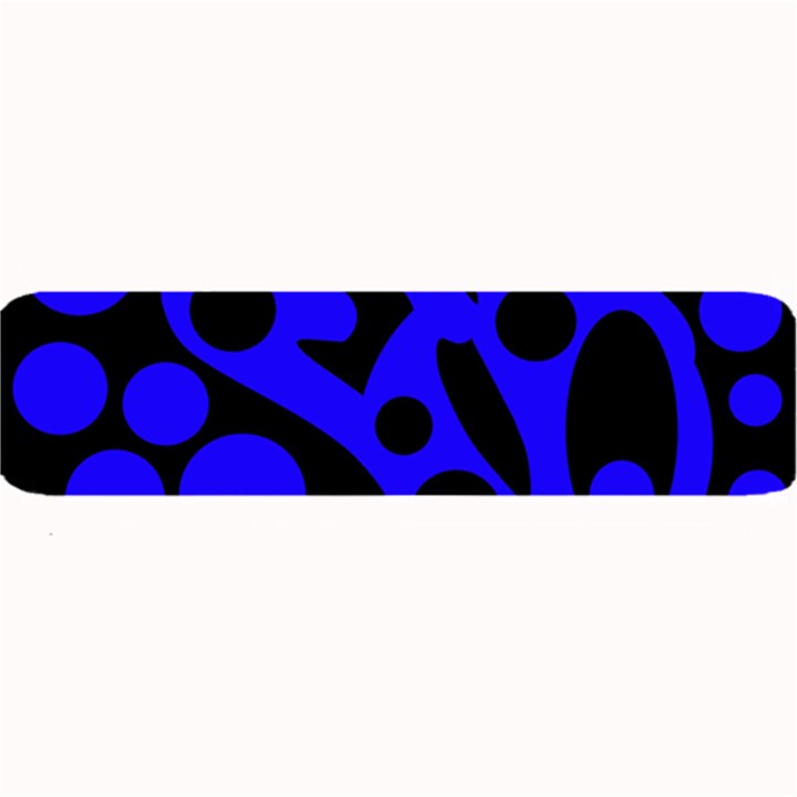 Blue and black abstract decor Large Bar Mats