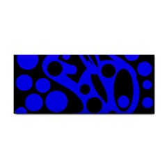 Blue And Black Abstract Decor Hand Towel by Valentinaart