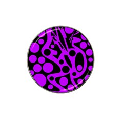 Purple And Black Abstract Decor Hat Clip Ball Marker (10 Pack) by Valentinaart