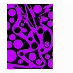 Purple And Black Abstract Decor Small Garden Flag (two Sides) by Valentinaart