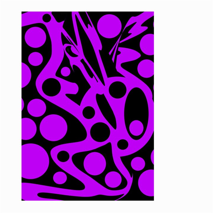 Purple and black abstract decor Large Garden Flag (Two Sides)