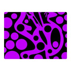 Purple And Black Abstract Decor Double Sided Flano Blanket (mini)  by Valentinaart