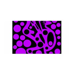 Purple And Black Abstract Decor Satin Wrap by Valentinaart