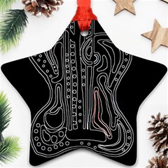 Decorative Guitar Ornament (star)  by Valentinaart