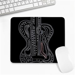 Decorative Guitar Large Mousepads by Valentinaart