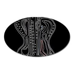 Decorative Guitar Oval Magnet by Valentinaart