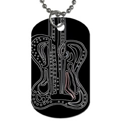 Decorative Guitar Dog Tag (two Sides) by Valentinaart