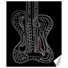 Decorative Guitar Canvas 8  X 10  by Valentinaart