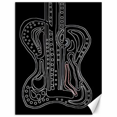 Decorative Guitar Canvas 12  X 16   by Valentinaart