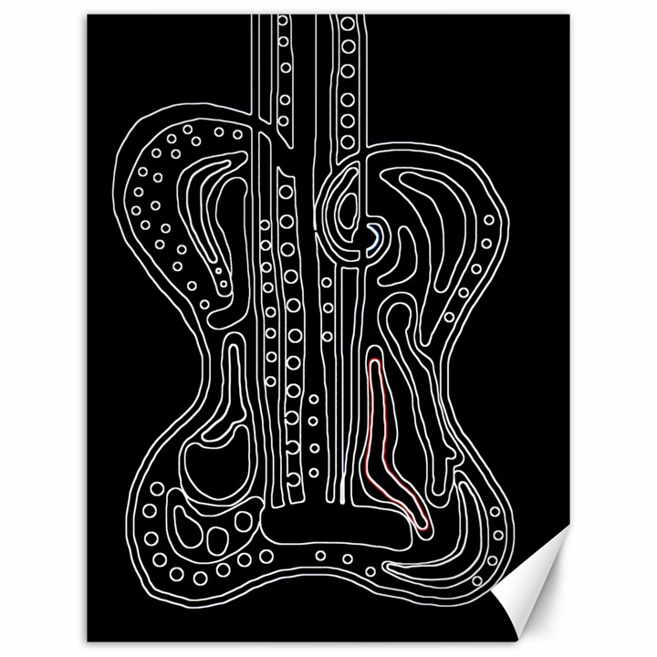 Decorative guitar Canvas 12  x 16  