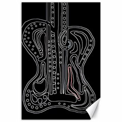 Decorative Guitar Canvas 24  X 36  by Valentinaart