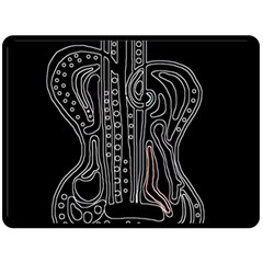 Decorative Guitar Fleece Blanket (large)  by Valentinaart