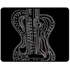 Decorative Guitar Double Sided Fleece Blanket (medium)  by Valentinaart